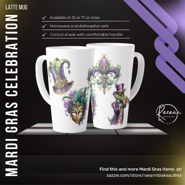  Mardi Gras Celebration Ceramic Latte Mug Milchtasse (Von Creator hochgeladen)