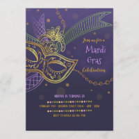 Mardi Gras Celebration Einladung