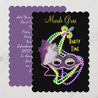 Mardi Gras Celebrations Extravagant Mask Party Einladung