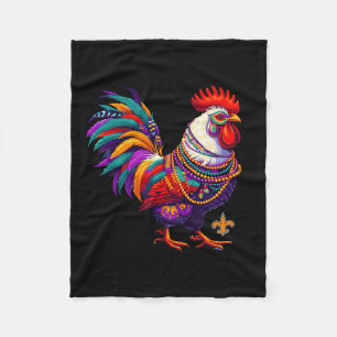 Mardi Gras Chicken Rooster Beatles - The Restauran Fleecedecke