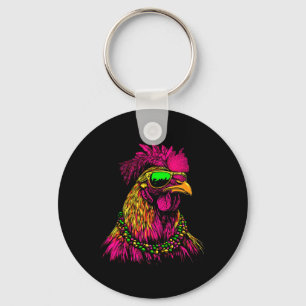 Mardi Gras Chicken Sungles Beads Bauer Schlüsselanhänger