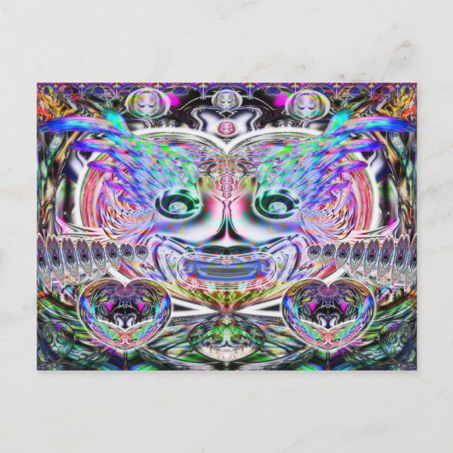 Mardi Gras Clown Postkarte (Vorderseite)