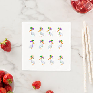 Mardi Gras Cocktail Napkins Serviette