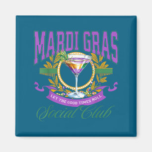 Mardi Gras Cocktail-Sozialclub lasst die gute Zeit Magnet