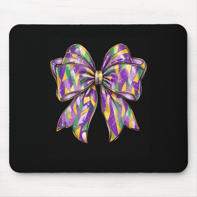 Mardi Gras Coquette Bow 2 Mousepad (Vorne)