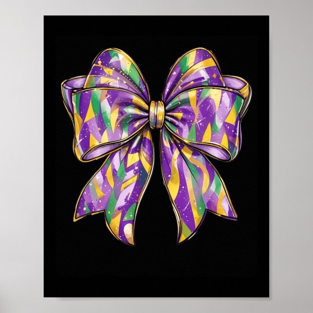 Mardi Gras Coquette Bow 2 Poster (Vorne)