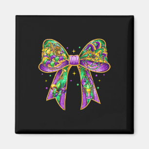 Mardi Gras Coquette Bow Fat Dienstag New Orleans W Magnet