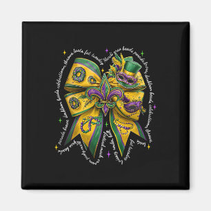 Mardi Gras Coquette Bow Fat Dienstag New Orleans W Magnet