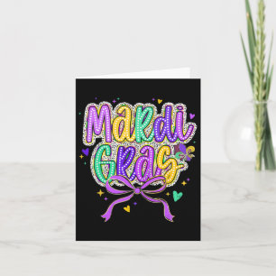Mardi Gras Coquette Bow Fett Dienstag New Orleans  Karte