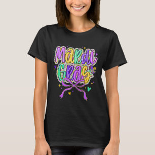 Mardi Gras Coquette Bow Fett Dienstag New Orleans T-Shirt