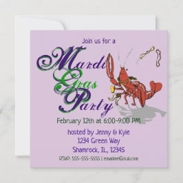 Mardi Gras Crawdad Einladung