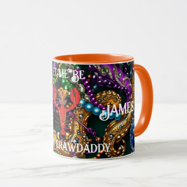 Mardi Gras Crawdaddy Tasse (VorderseiteRechts)