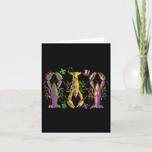 Mardi Gras Crawfish Happy Mardi Gras 2025 Matching Karte
