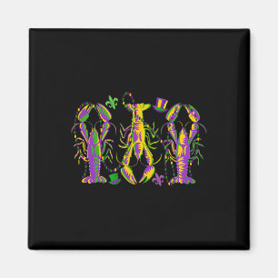 Mardi Gras Crawfish Happy Mardi Gras 2025 Matching Magnet