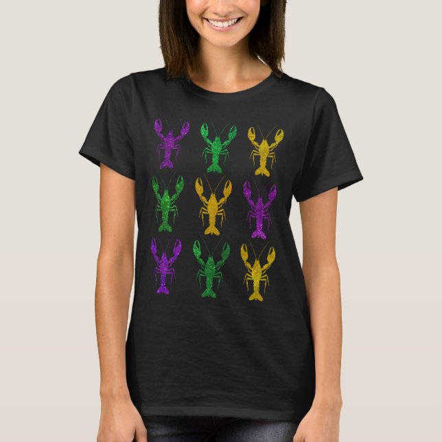 Mardi Gras Crawfish Party Parade Kostüme Männer Fr T-Shirt (Vorderseite)