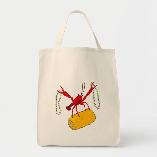 Mardi Gras Crawfish Tote Bag Tragetasche (Vorne)