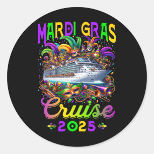 Mardi Gras Crew 2025 Ristorante La Lanchetta Runder Aufkleber