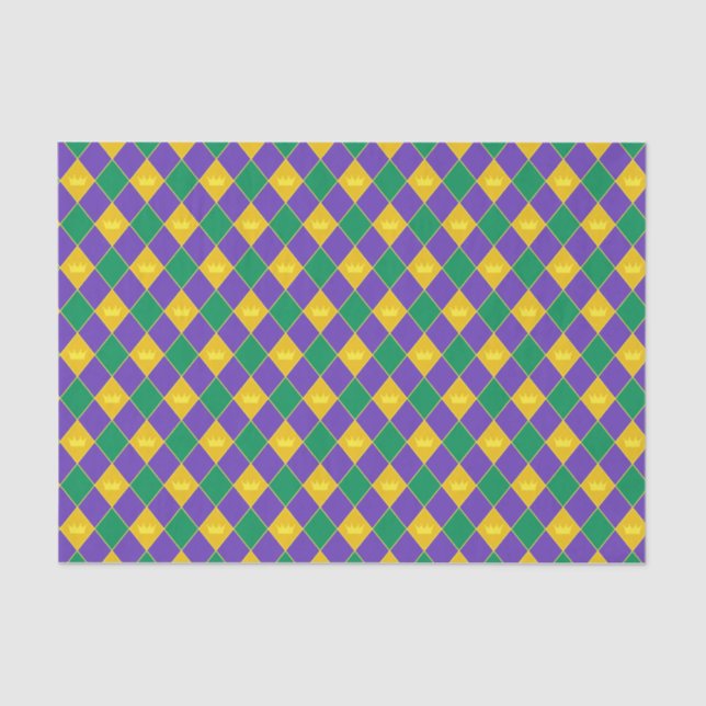 Mardi Gras Crown Pattern Seidenpapier (Vorderseite)