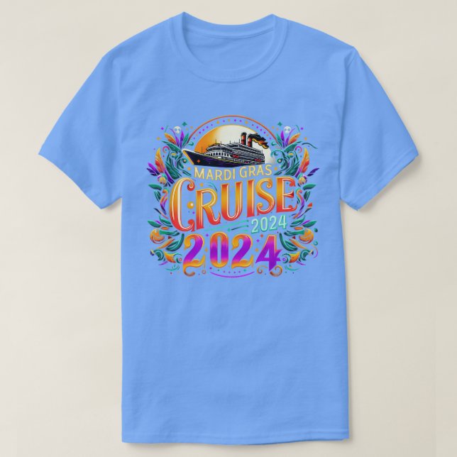 Mardi Gras Cruise 2024 TShirt - 2 (Design devant)