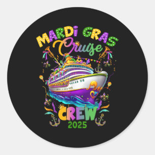Mardi Gras Cruise 2025 Family Matching Party Neu O Runder Aufkleber