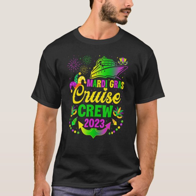 Mardi Gras Cruise Crew Matching Group Cruising Cru T-Shirt (Vorderseite)