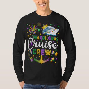 Mardi Gras Cruise Crew Matching Men LS T-Shirt