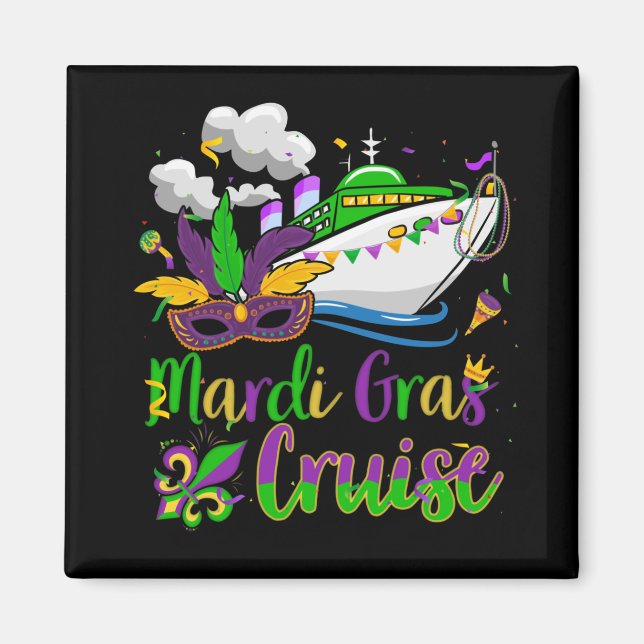 Mardi Gras Cruise Mask Party Magnet (Vorne)