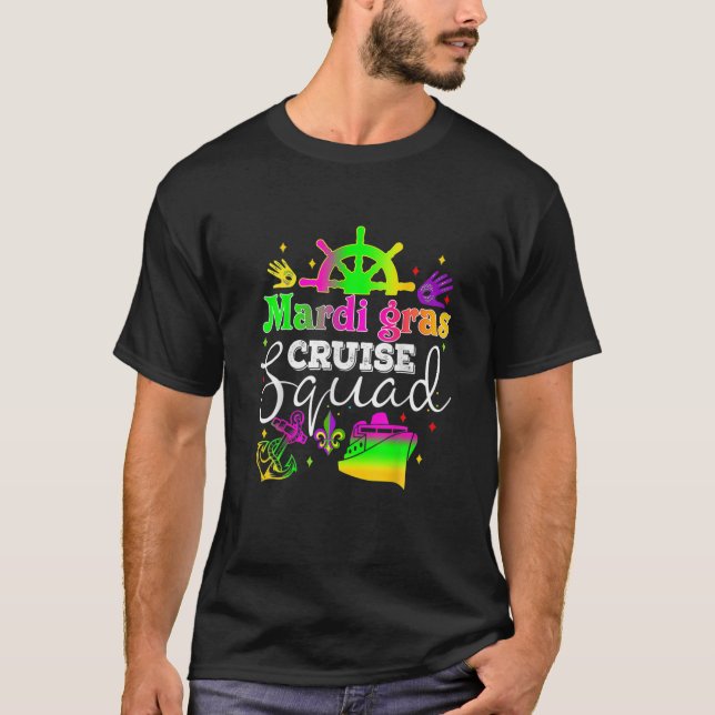 Mardi Gras Cruise Mask Party T-Shirt (Vorderseite)