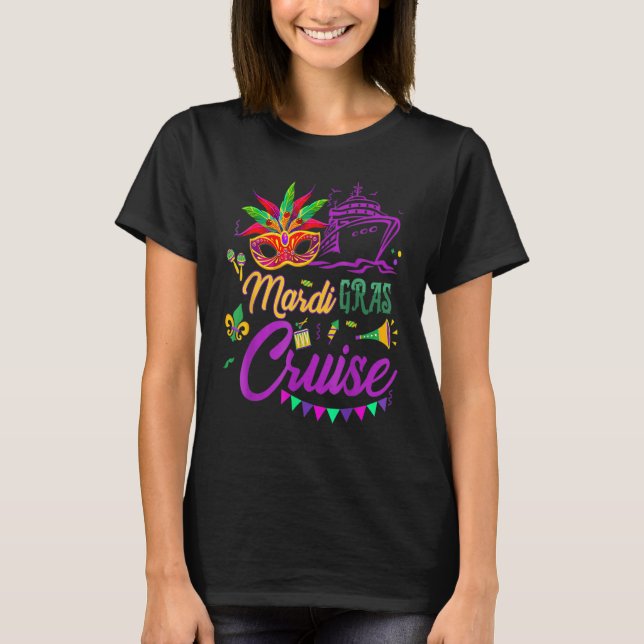 Mardi Gras Cruise Mask Party T-Shirt (Vorderseite)