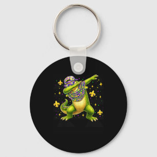 Mardi Gras Dabbing Alligator Karnevalsketten Männe Schlüsselanhänger