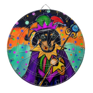 MARDI GRAS DACKEL DARTSCHEIBE