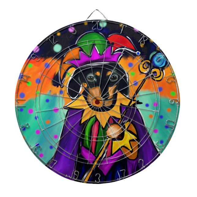 MARDI GRAS DACKEL DARTSCHEIBE (vorne)