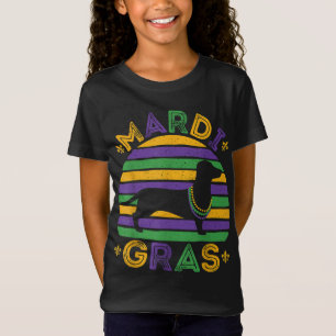 Mardi Gras Dackel Haustier Hund Lover Mama Frauen T-Shirt