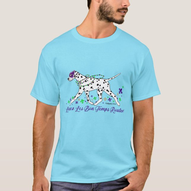 Mardi Gras Dalmatiner T-Shirt (Vorderseite)
