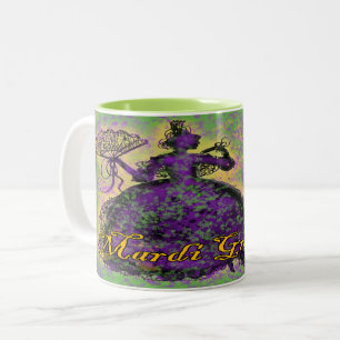 Mardi Gras Dance Mug à café à deux tons