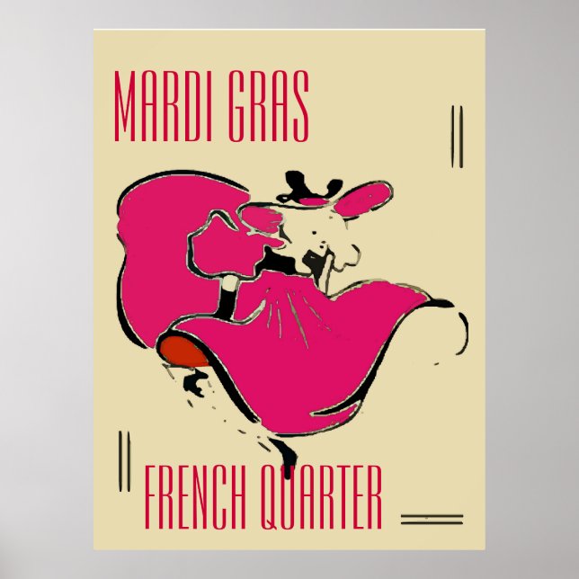 Mardi Gras Dancer, Text bearbeiten Poster (Vorne)