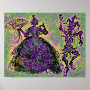 Mardi Gras Dancers Poster