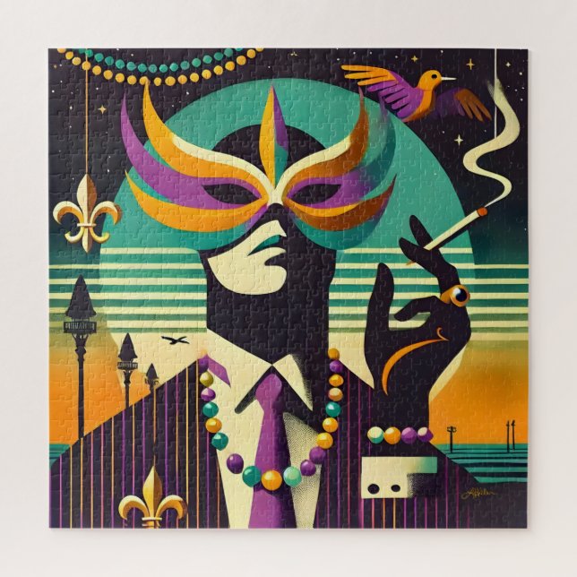 Mardi Gras Der rauchende Mann (Vertikal)