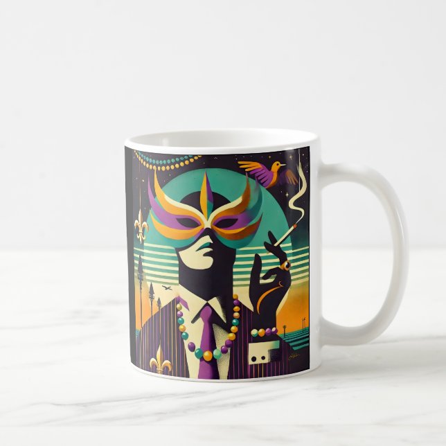 Mardi Gras der Raucher Kaffeetasse (Rechts)
