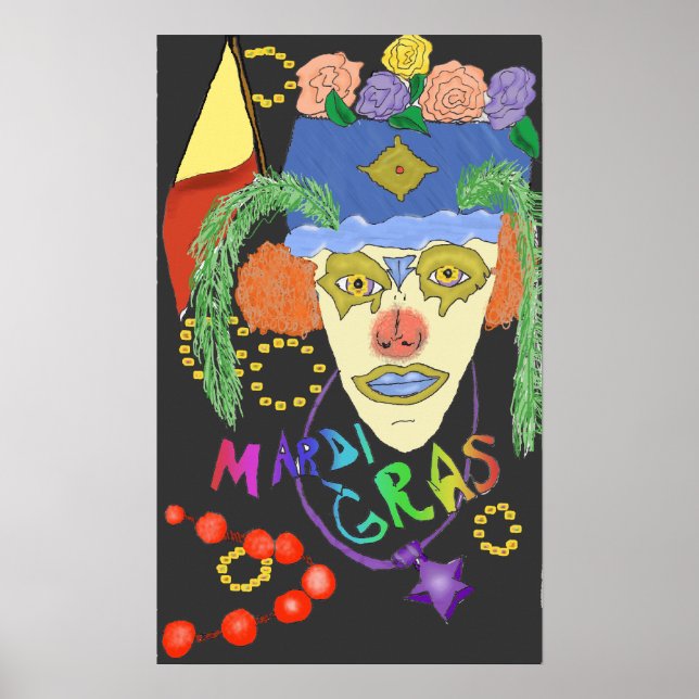 Mardi Gras Design 1 Poster (Vorne)