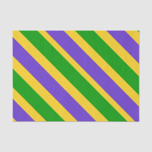 Mardi Gras Diagonal Streifen Farben Seidenpapier