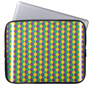 Mardi Gras Diamond Nahtloses Muster. Violet, Yello Laptopschutzhülle