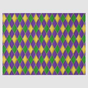 Mardi Gras Diamonds Harlequin Druckmuster Seidenpapier