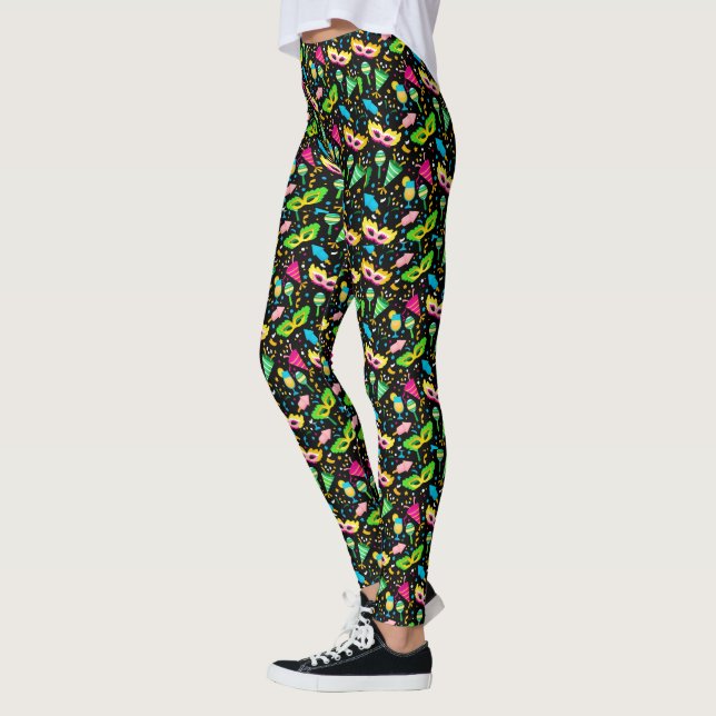 Mardi Gras Diamonds Pop Leggings mode (Gauche)