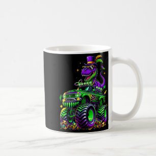 Mardi Gras Dino Monster Truck Kunstwerk Kaffeetasse