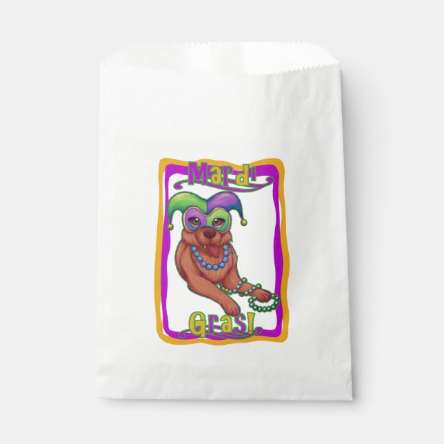 Mardi Gras Dog Geschenktütchen (Vorderseite)