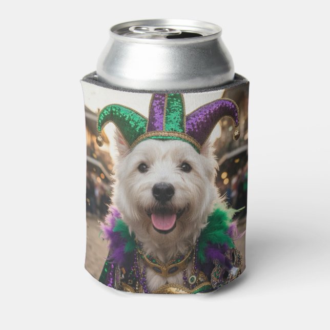 Mardi Gras Dog Jester Costume Dosenkühler (Kanne Rückseite)