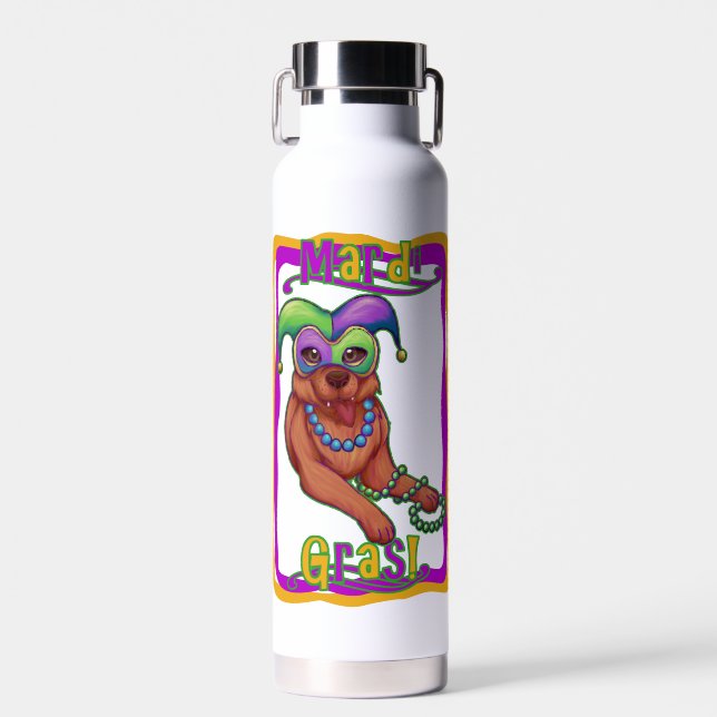 Mardi Gras Dog Trinkflasche (Vorne)