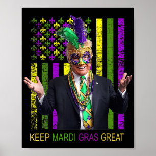 Mardi Gras Donald Trump wieder große amerikanische Poster