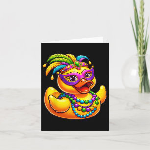 Mardi Gras Duck Wearing Mardi Gras Kostümperlen m Karte